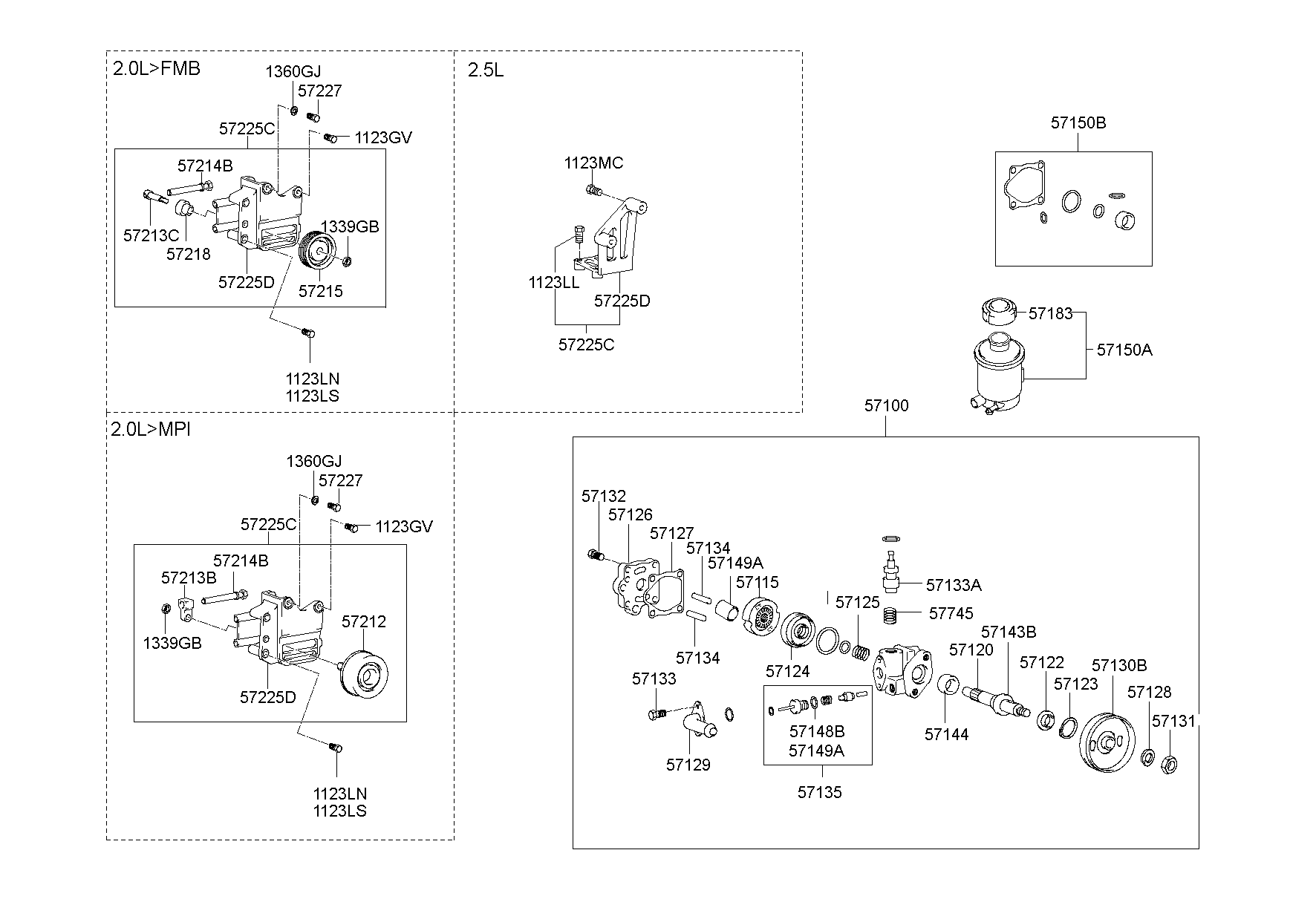 Bomba de aceite de dirección asistida