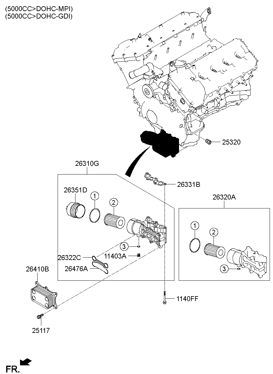 Front Case Oil Filter