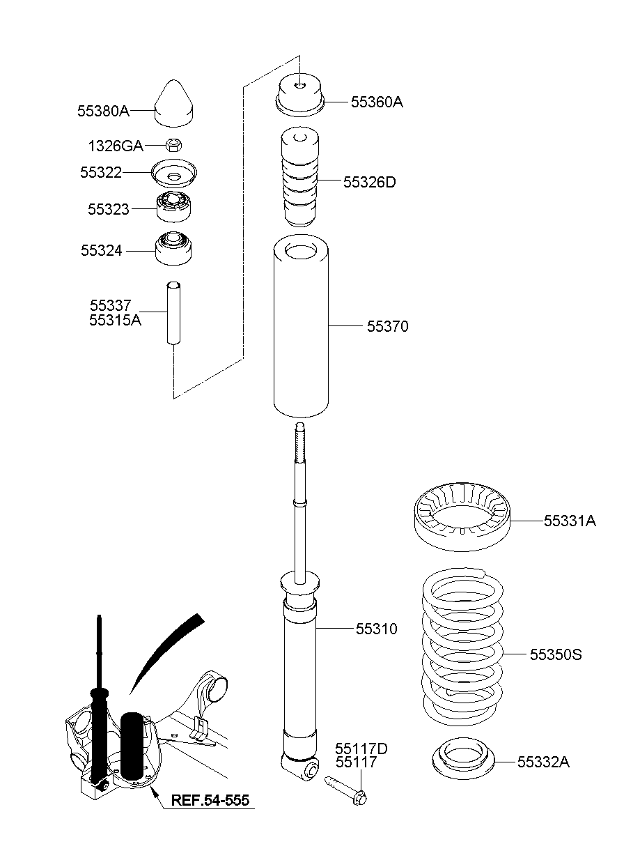 Rear Shock Absorber Spring