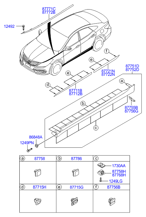 87772-3V000 Garnish Assy-Fender Rh Hyundai | YoshiParts