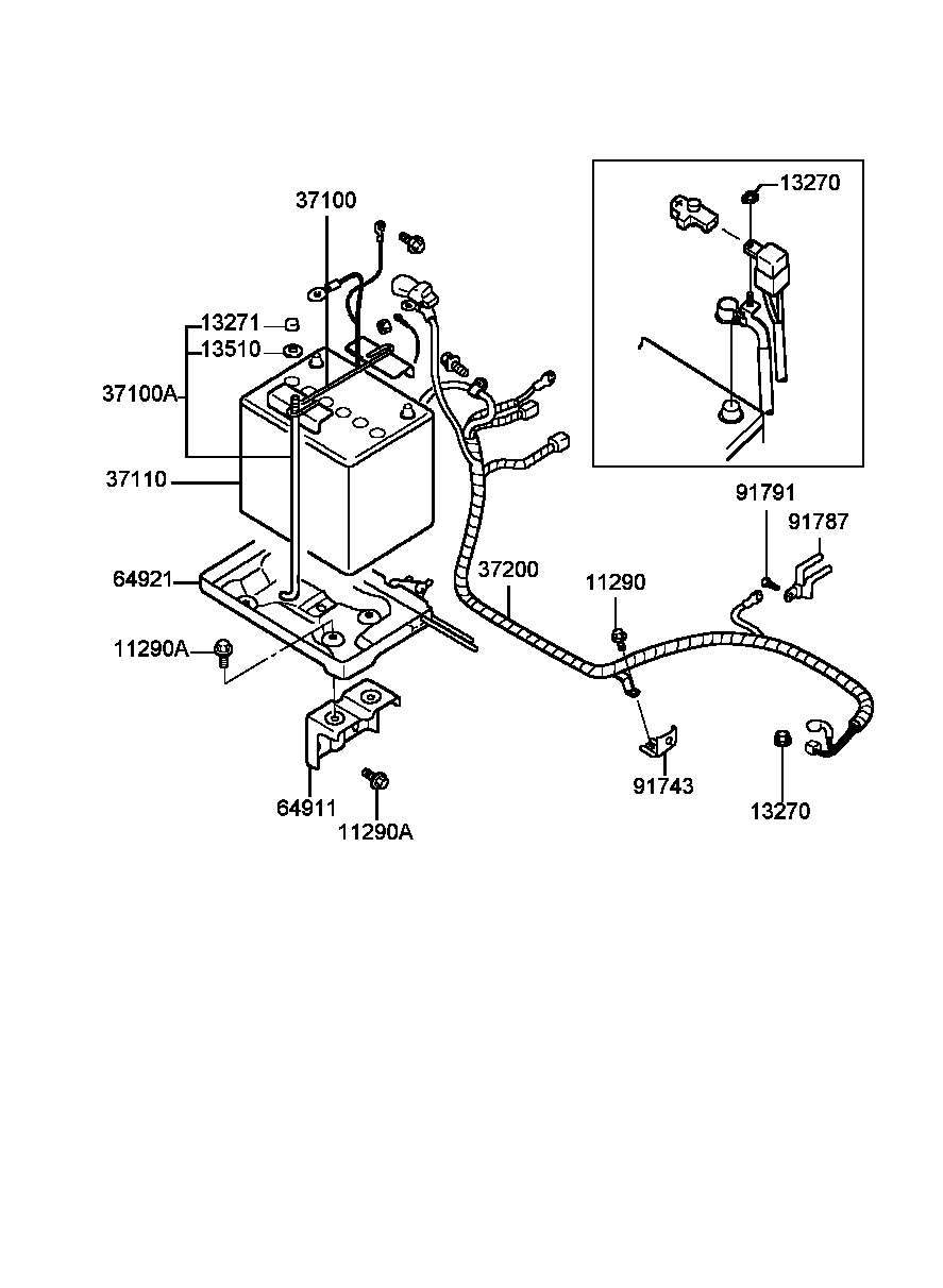Battery Cable & Bracket
