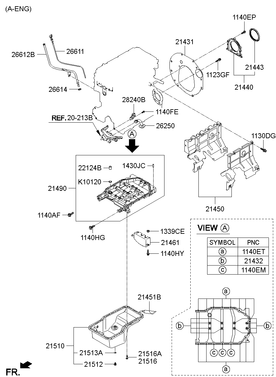 Belt Cover Oil Pan