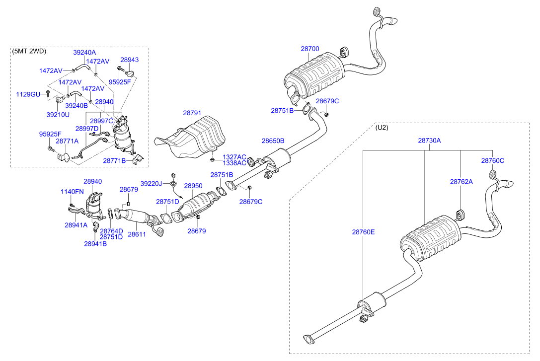 Muffler, Exhaust Pipe