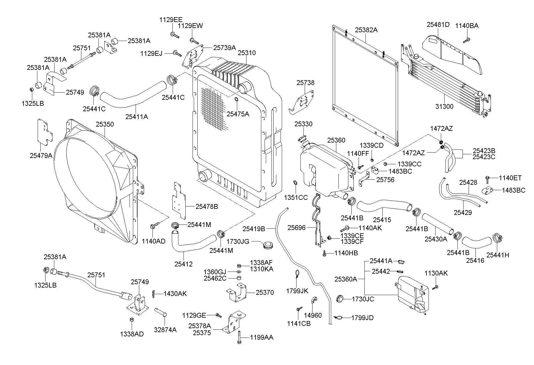 25411-7H501 Hose-Radiator Inlet Hyundai | YoshiParts