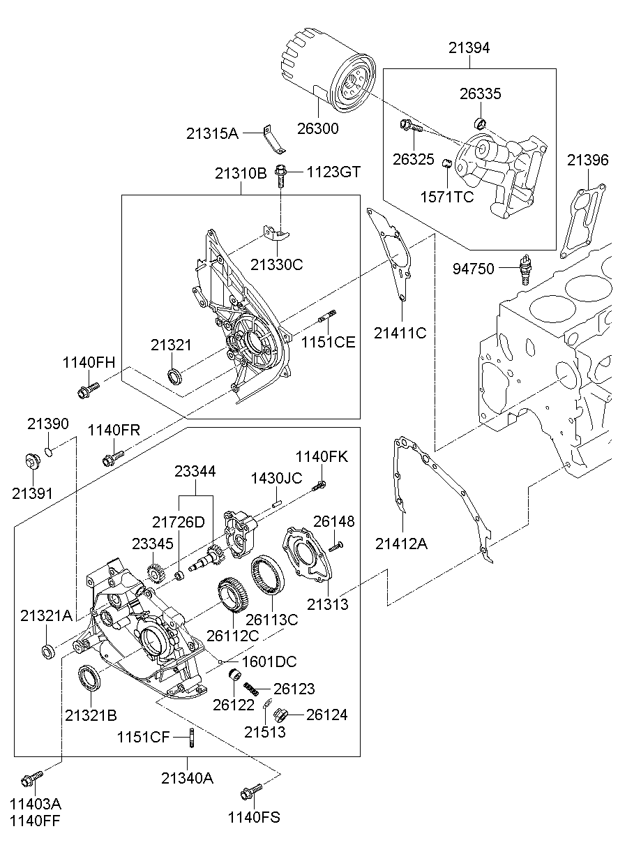 Front Case Oil Filter
