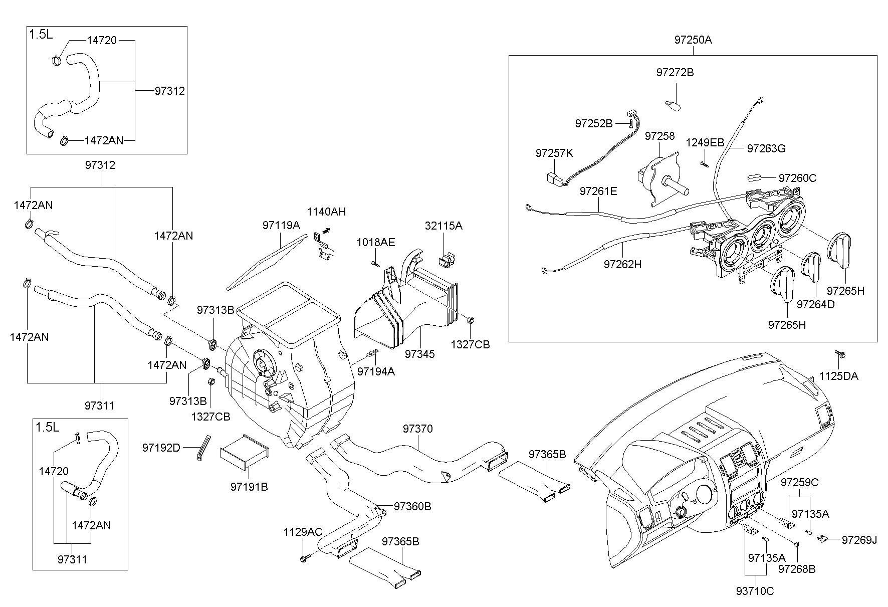 Heater System Control Duct