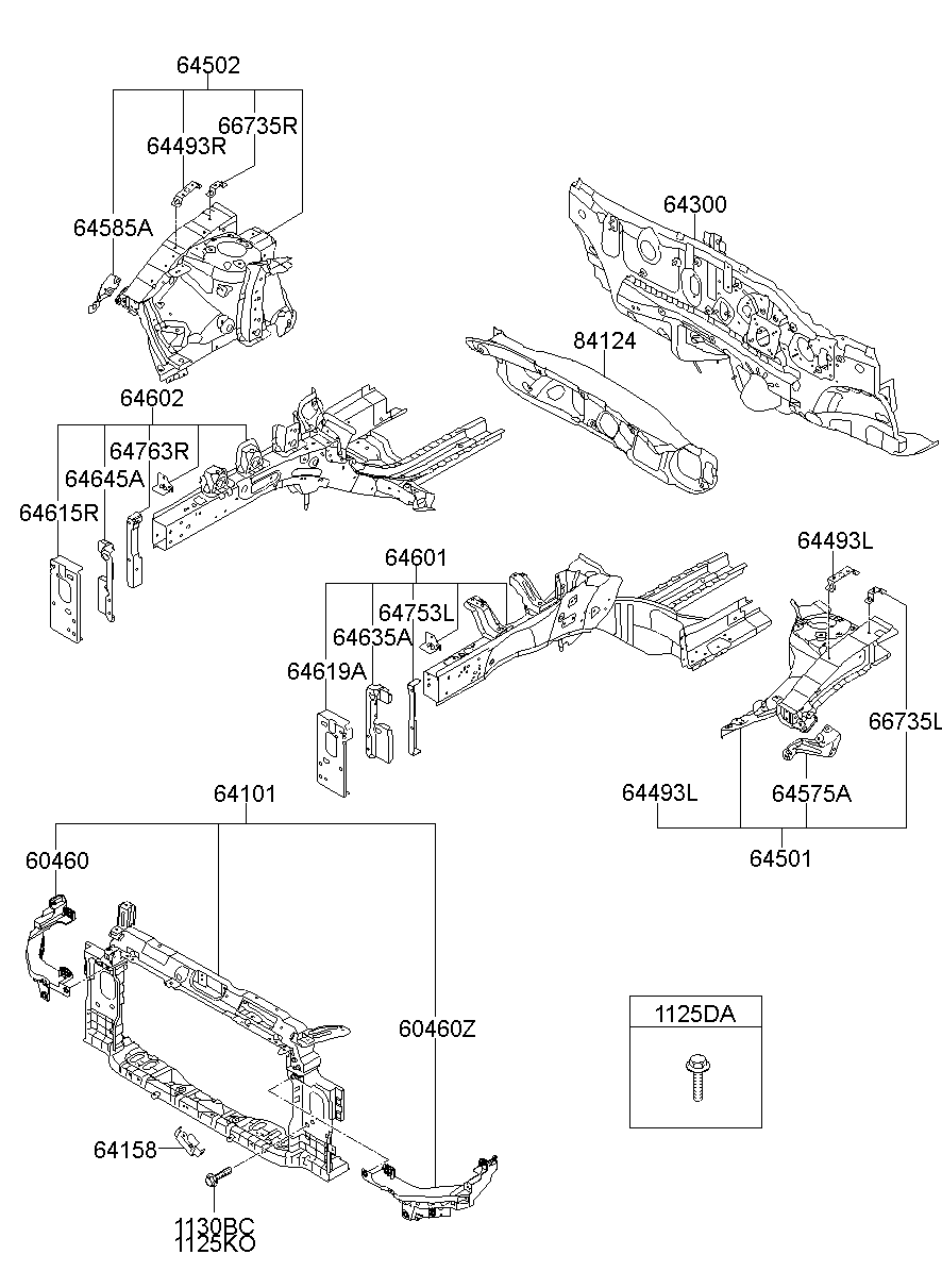 Fender Apron Radiator Support Panel