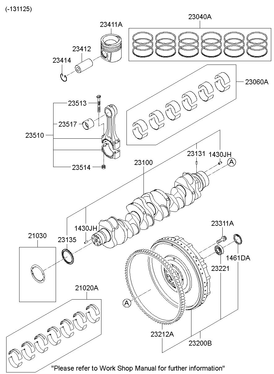 Piston, Crankshaft & Flywheel