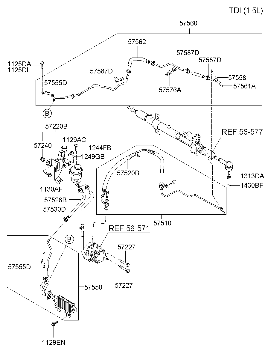 Power Steering Hose & Bracket
