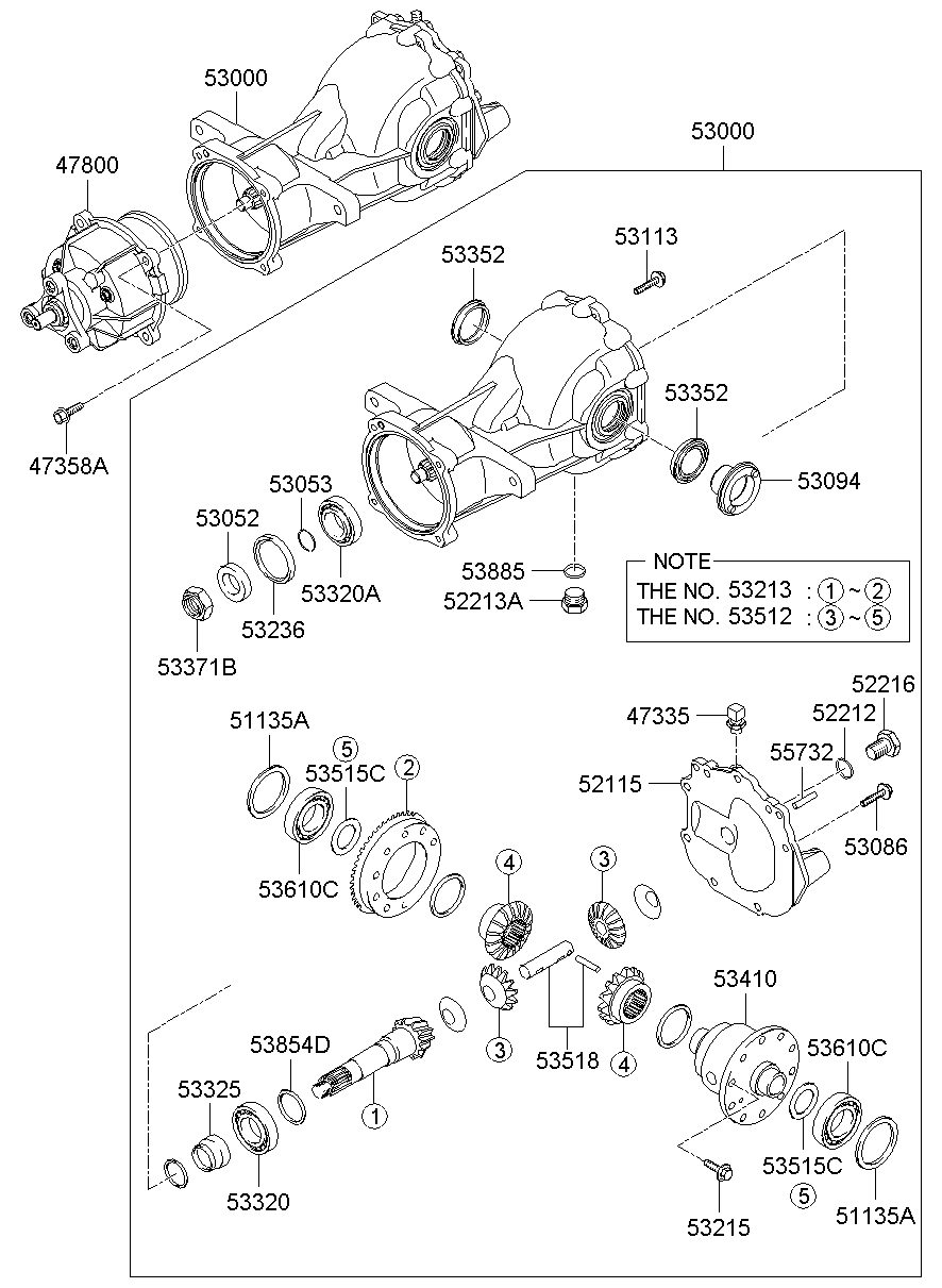Coupling & Differential Carrier Assembly