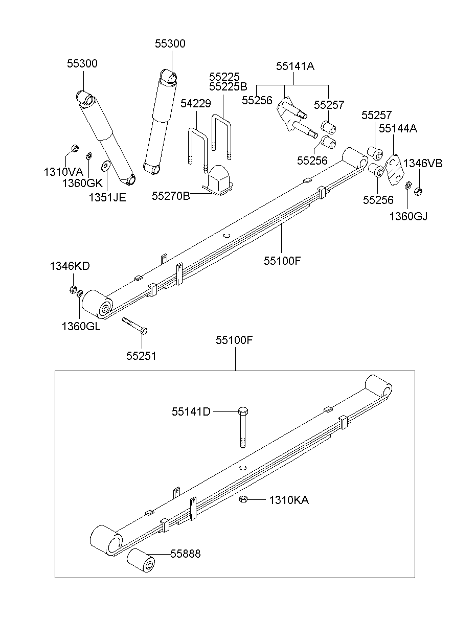 Rear Suspension Spring & Shock Absorber