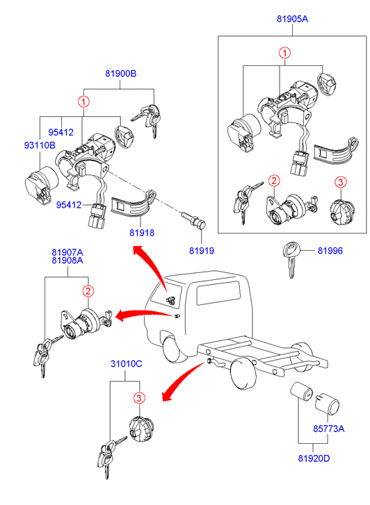 Key & Cylinder Set