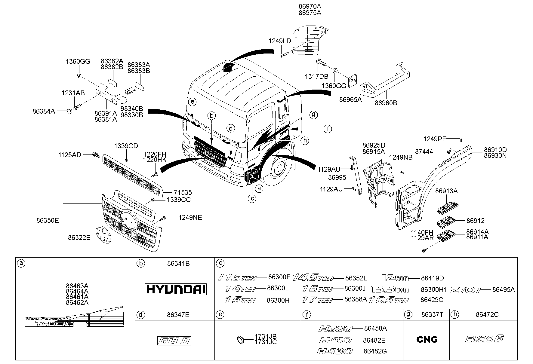 Front End Trim & Emblem