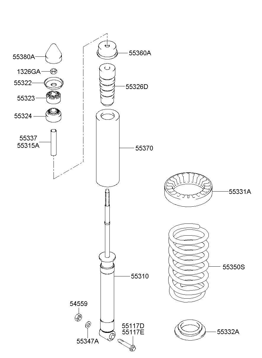 Rear Shock Absorber Spring