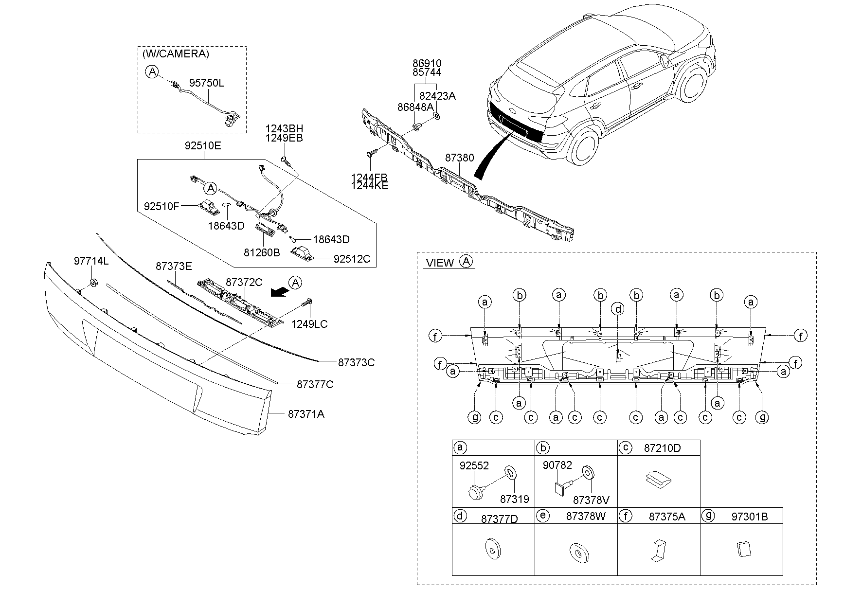 Moldura del panel trasero