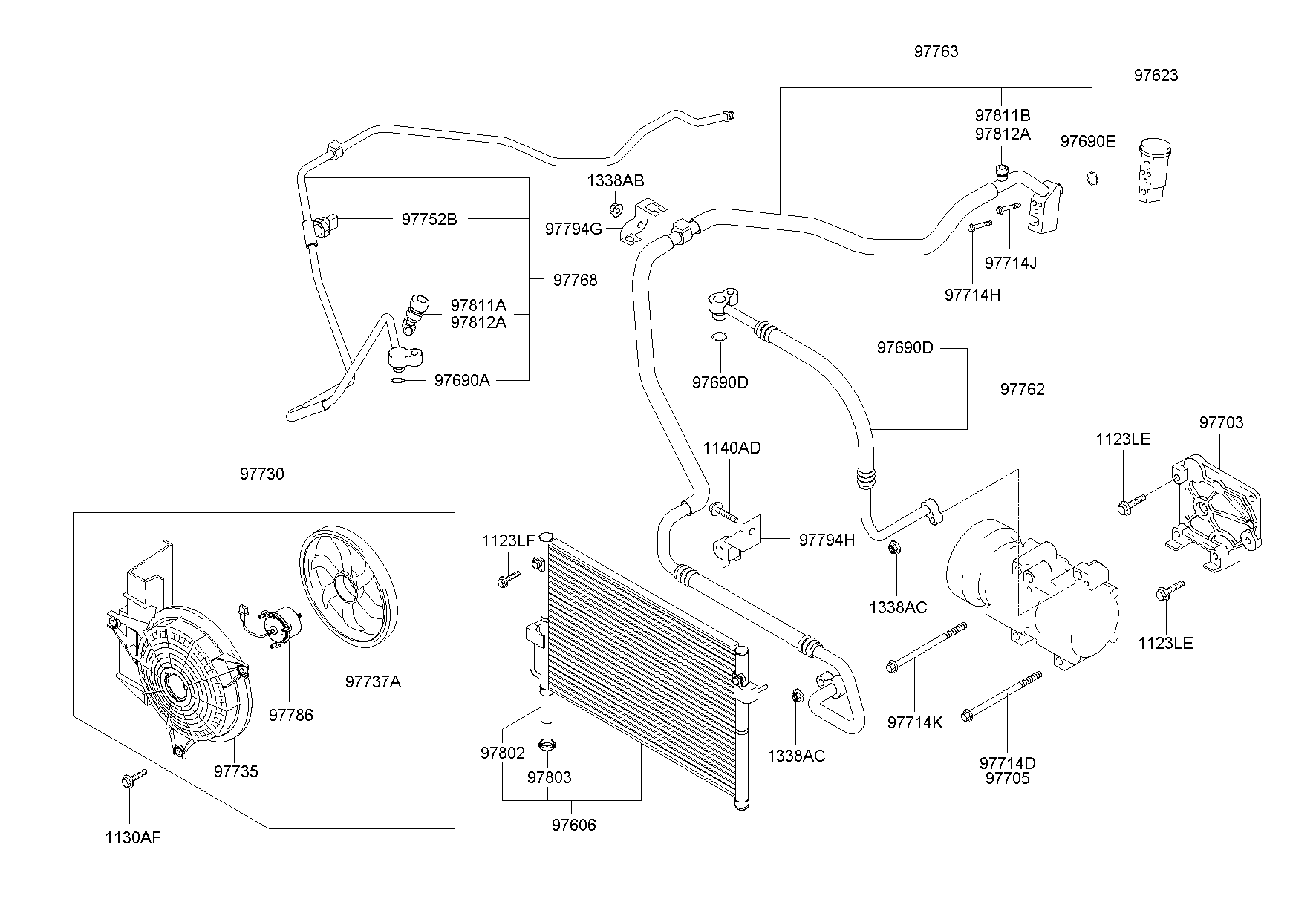 Aircon System Cooler Line