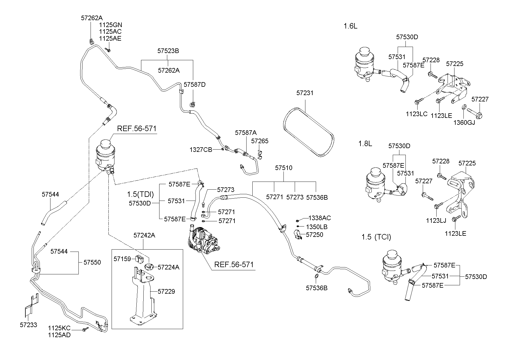 Power Steering Hose & Bracket