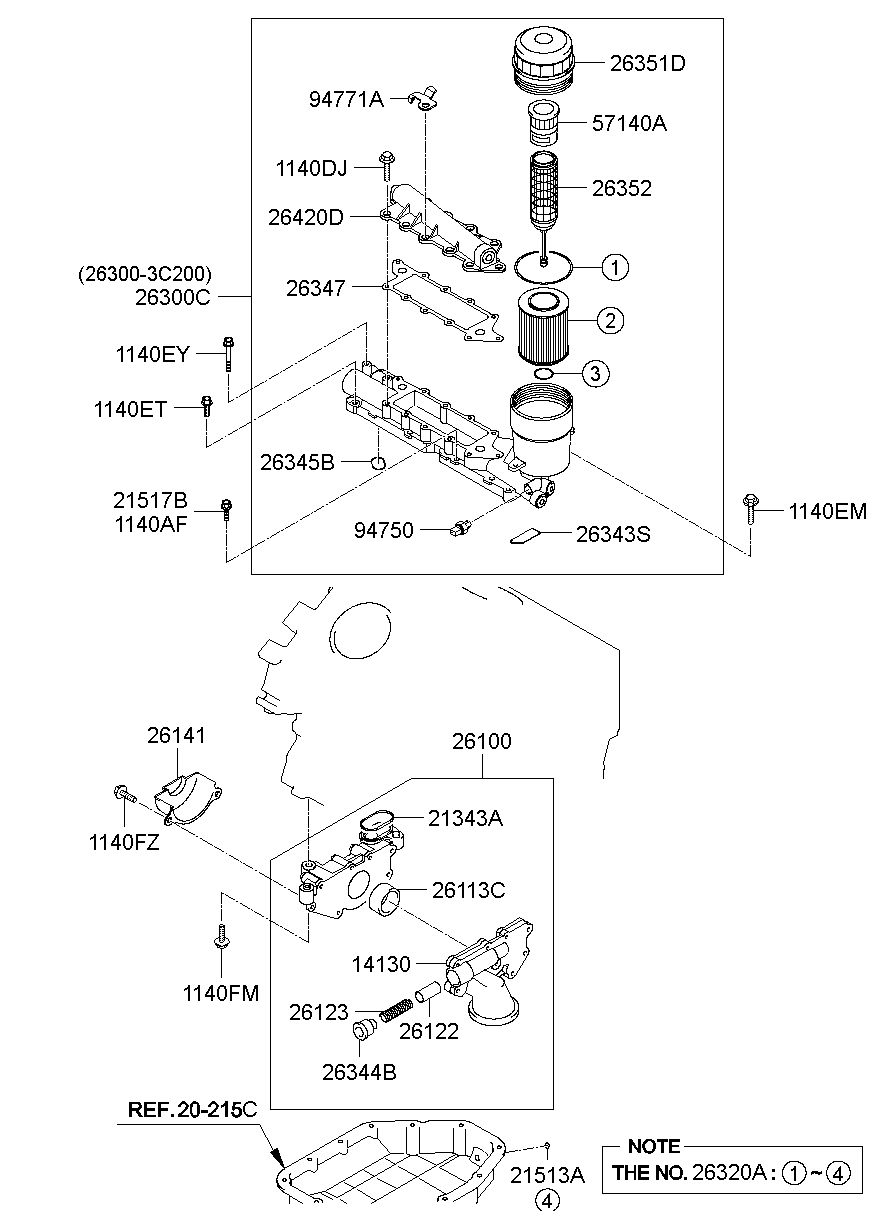 Front Case Oil Filter