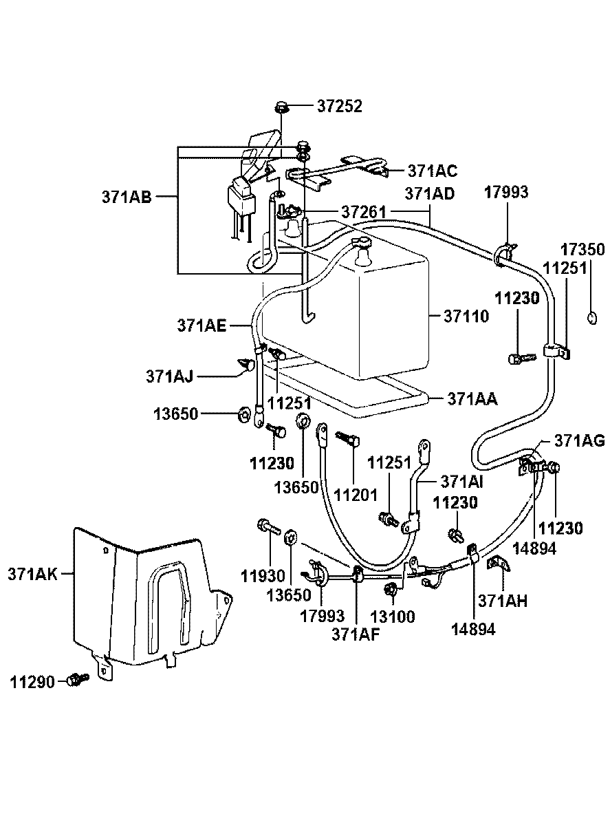 Battery Cable & Bracket