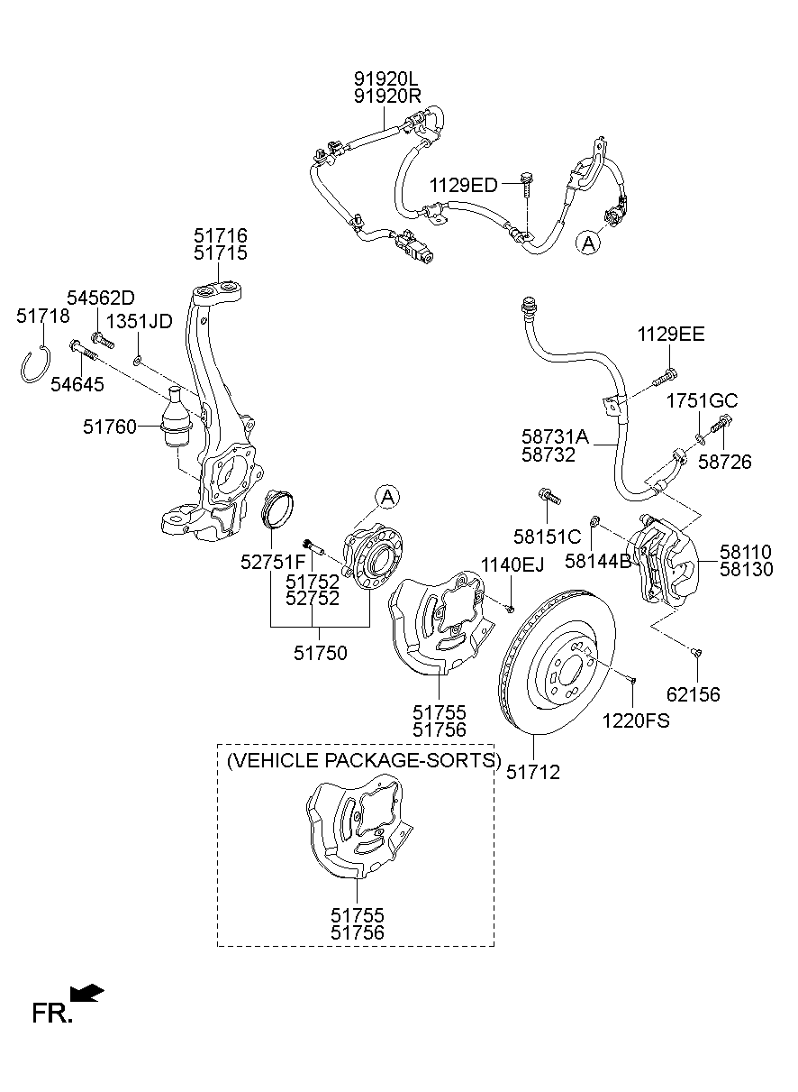 Front Axle & Brake Assembly