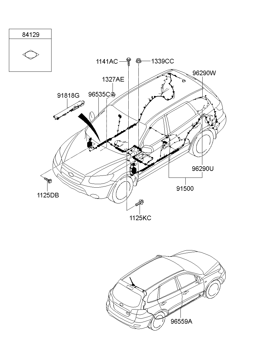 91503-2B492 Wiring Assy-Floor Hyundai | YoshiParts