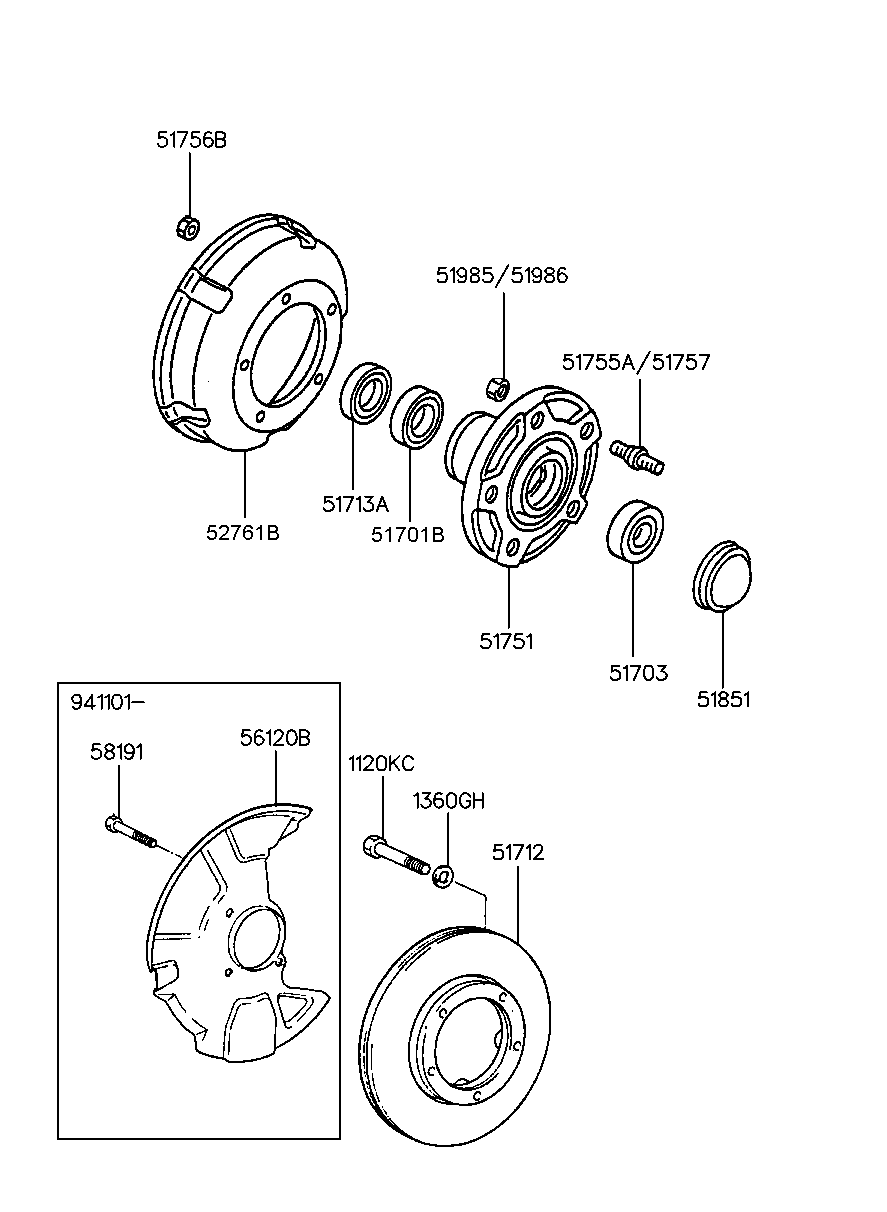Front Axle Hub Drum