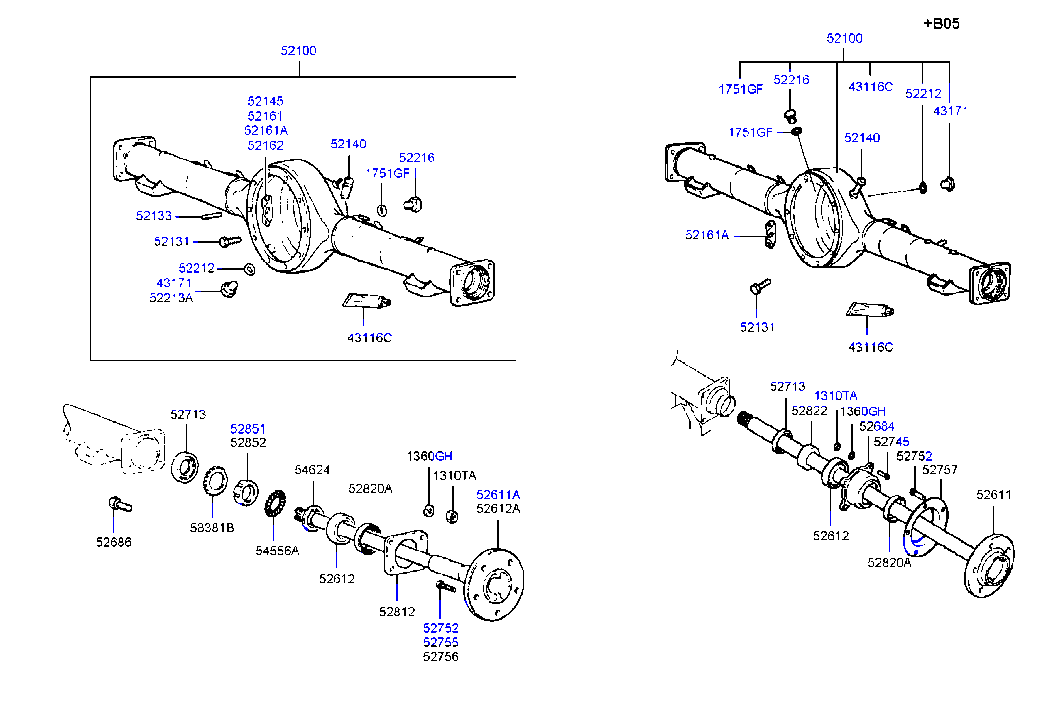 Rear Axle Housing Shaft
