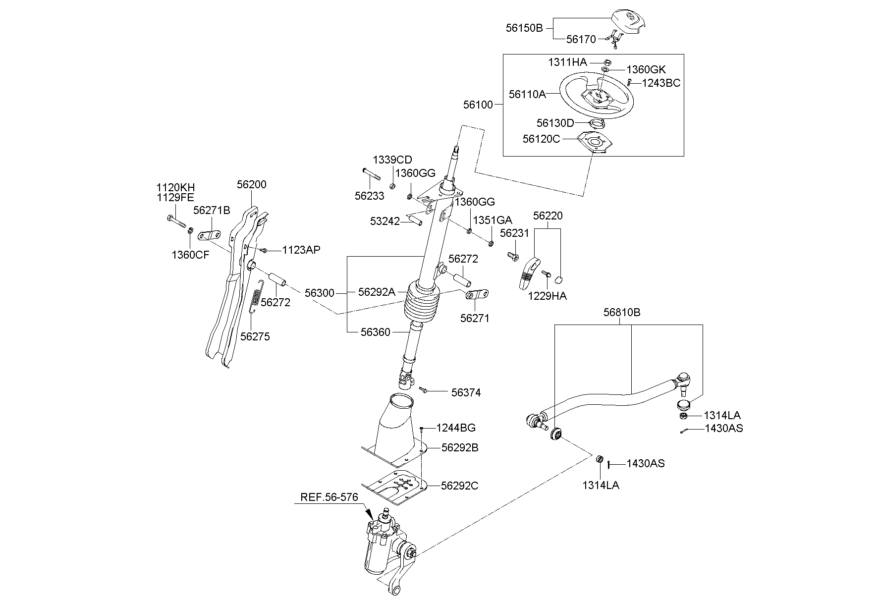 Steering Wheel Column Linkage