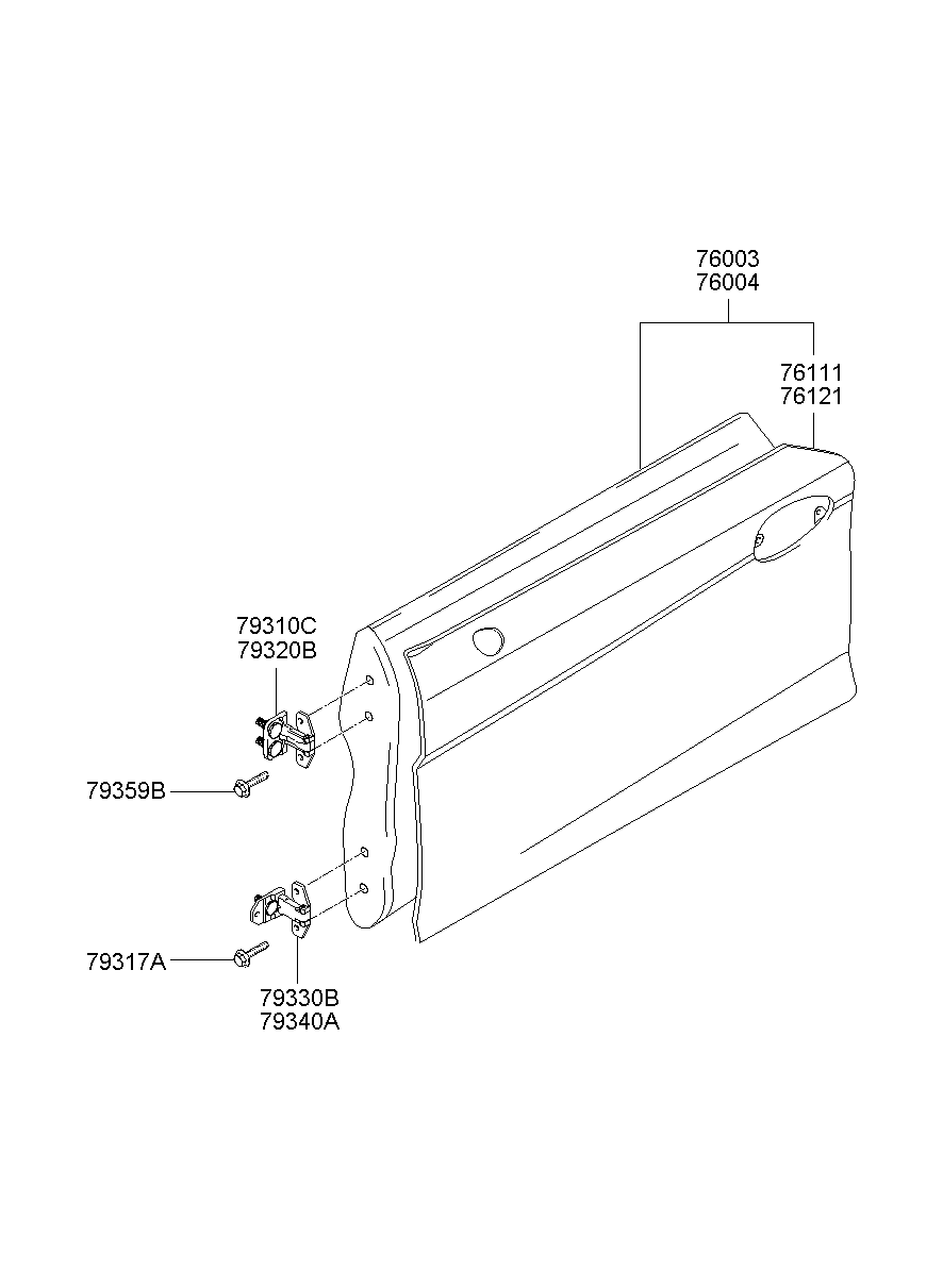 76003-2C000 Panel Assy-Front Door,Lh Hyundai | YoshiParts