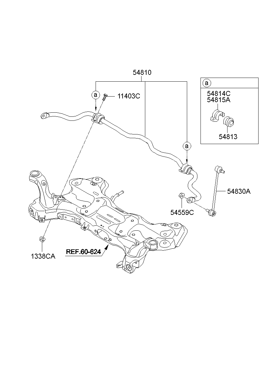 54813-1W100 Bush-Stabilizer Bar Hyundai | YoshiParts