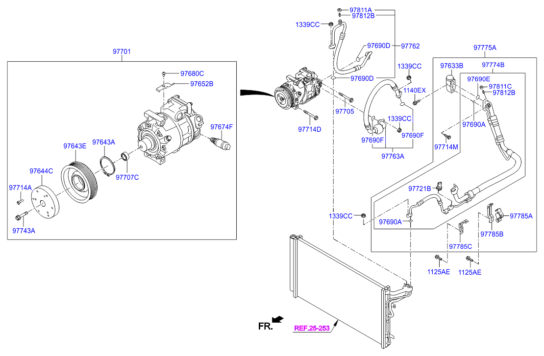 Aircon System Cooler Line