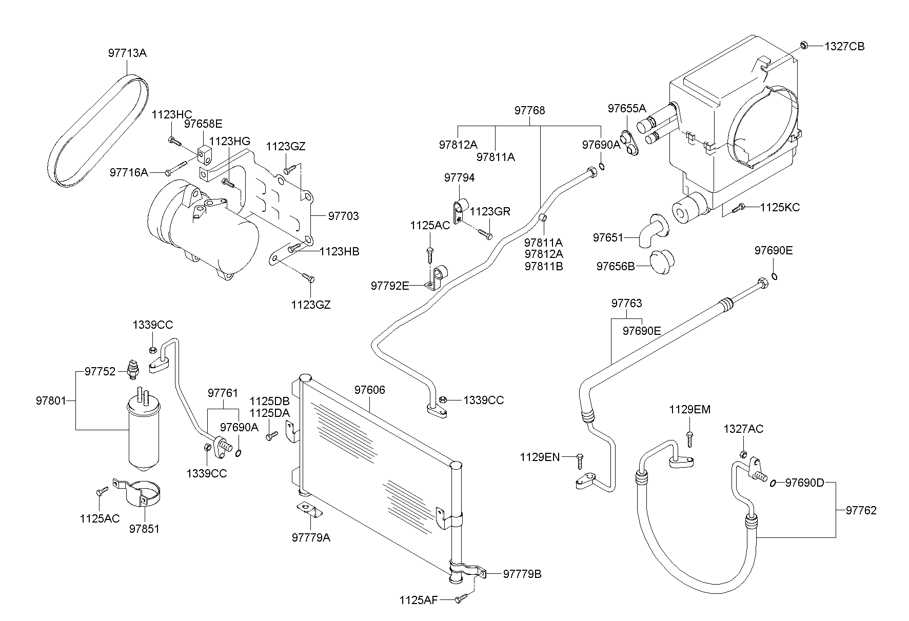 Aircon System Cooler Line