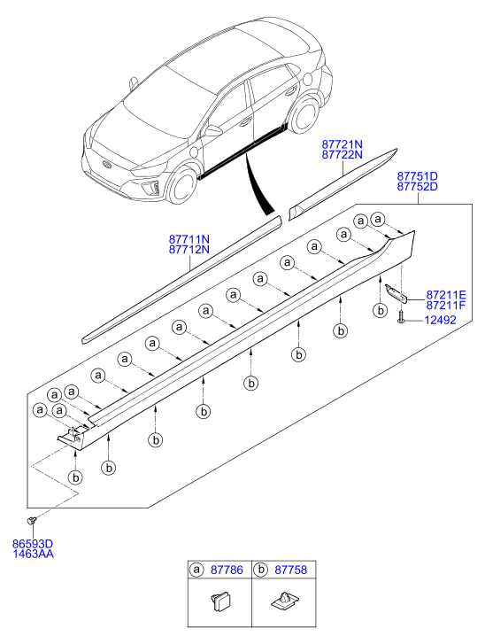 87752-G2000 Moulding Assy-Side Sill,Rh Hyundai | YoshiParts