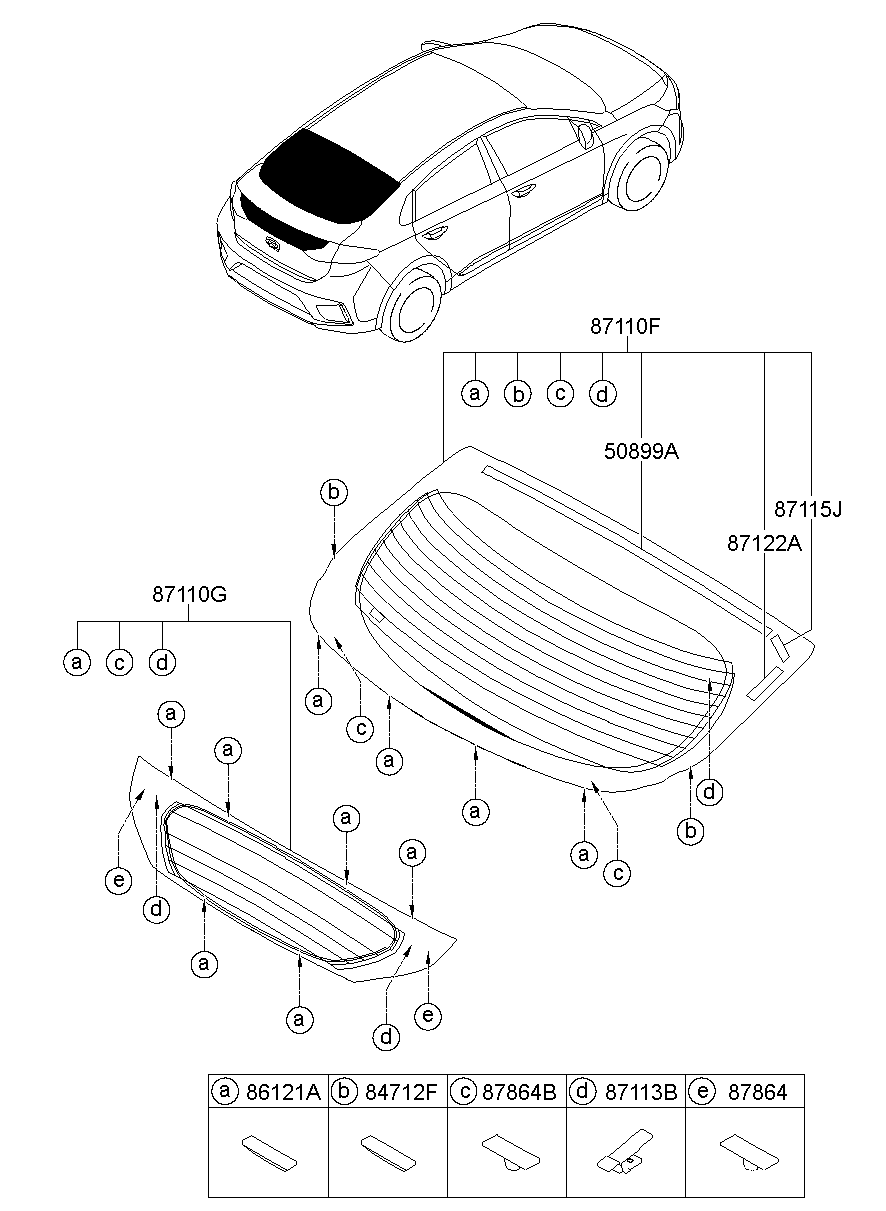 Rear Window Glass Moulding