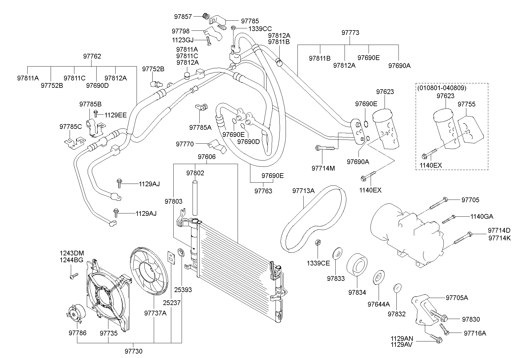 Aircon System Cooler Line
