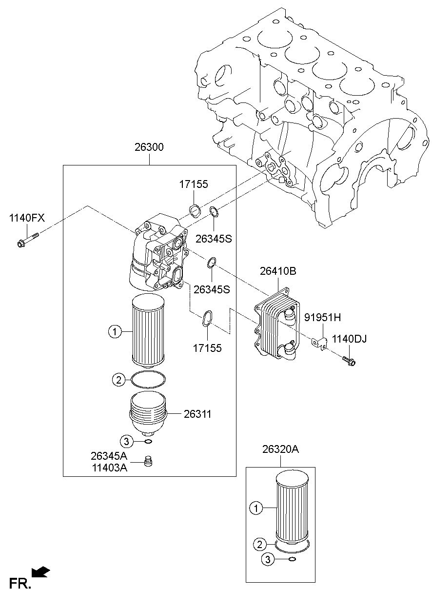 Front Case Oil Filter