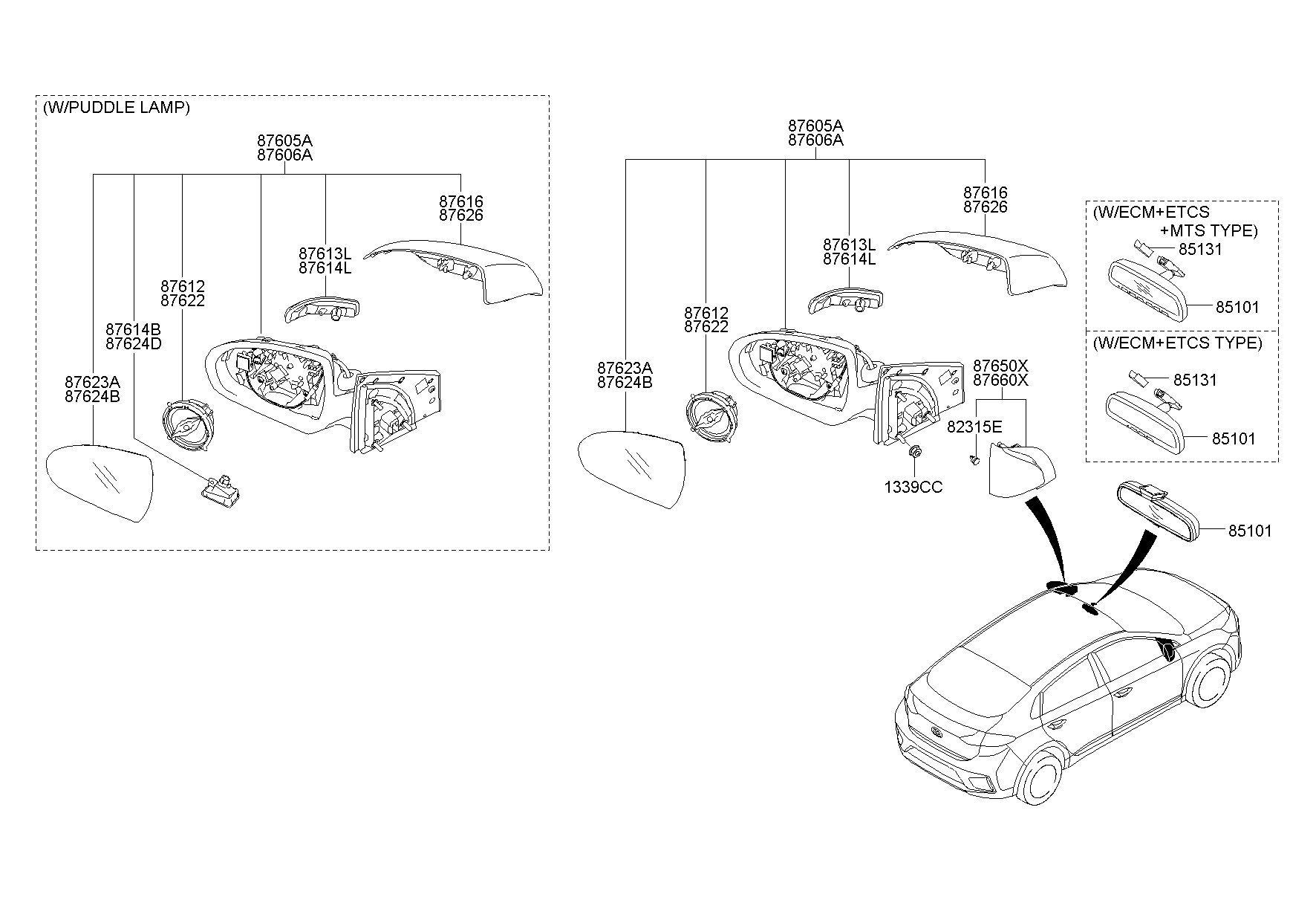 Mirror Outside Rear View