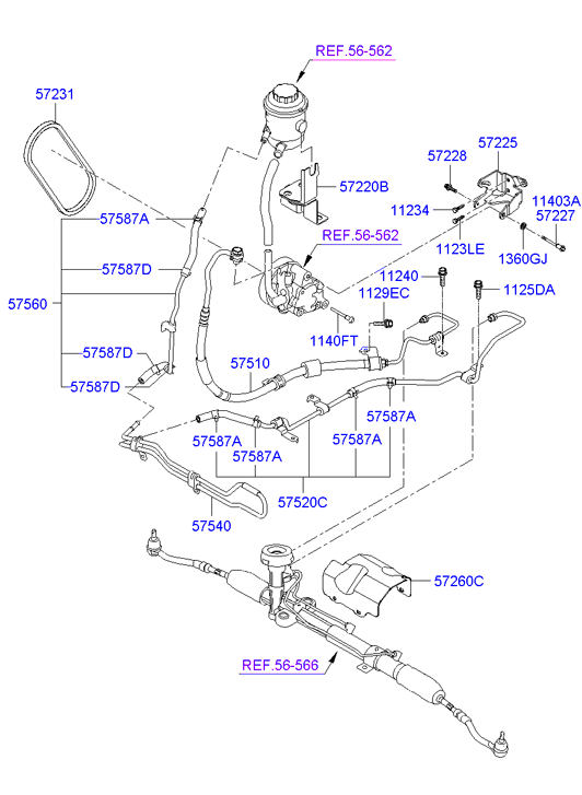Power Steering Hose & Bracket