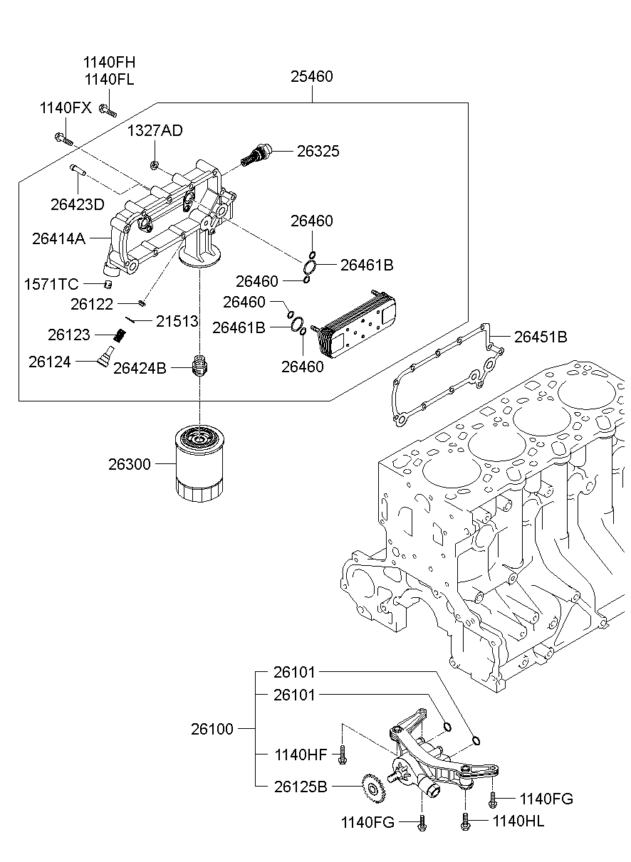 Front Case Oil Filter