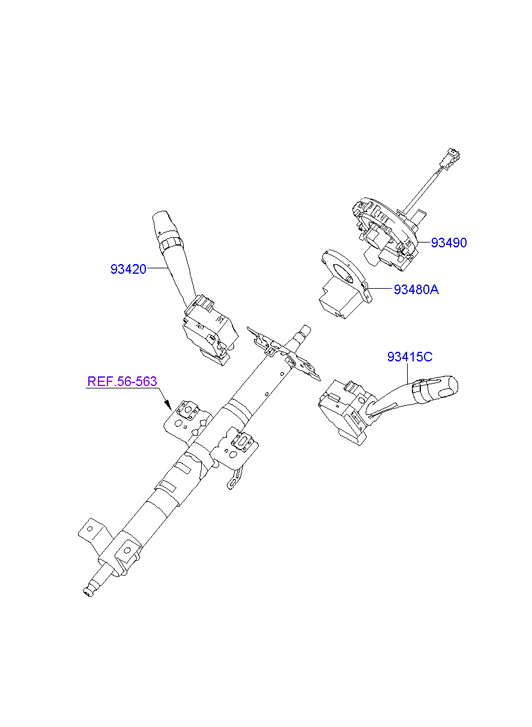 940490 Hs Code 93490-4H100 Contact Assy-Clock Spring Hyundai | YoshiParts