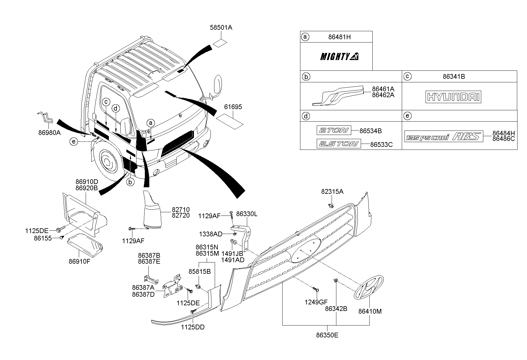 Front End Trim & Emblem