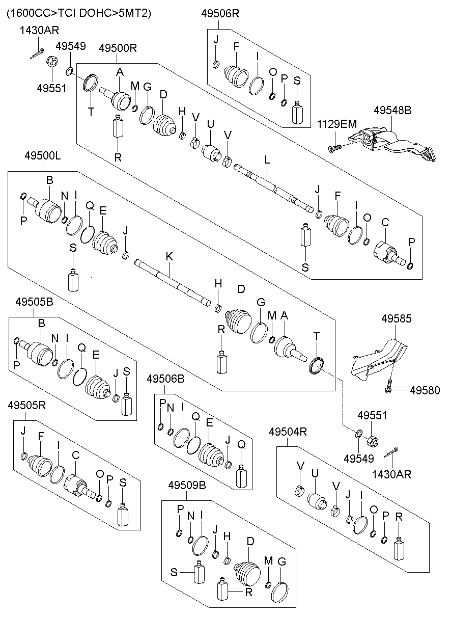 Eje de accionamiento