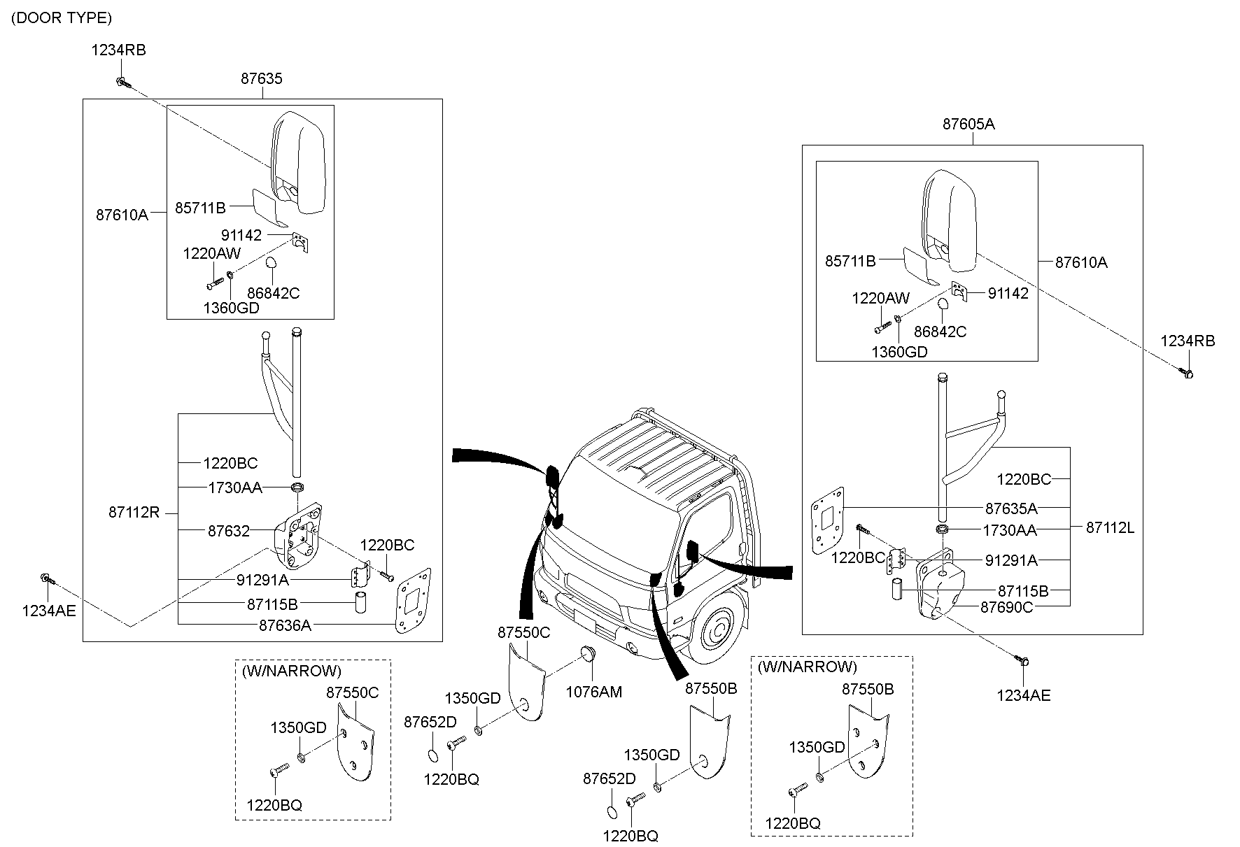 Mirror Outside Rear View