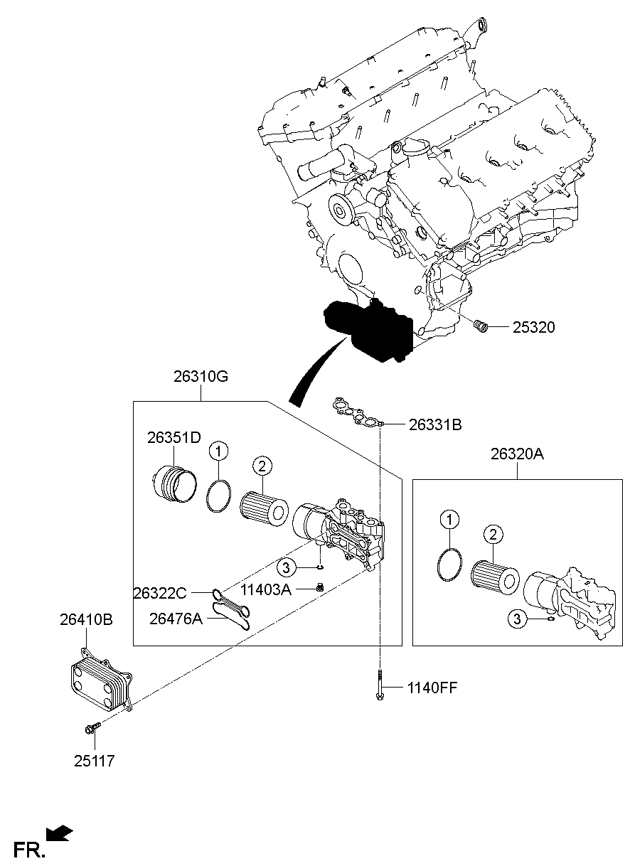 Front Case Oil Filter
