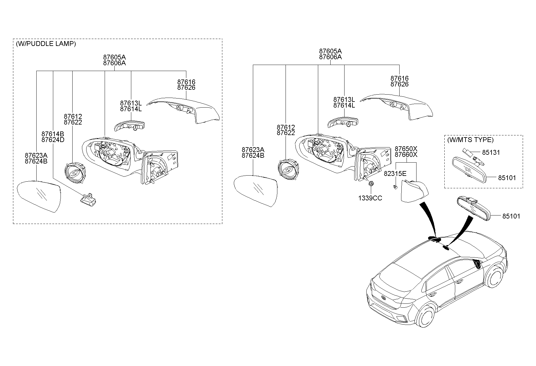 Mirror Outside Rear View
