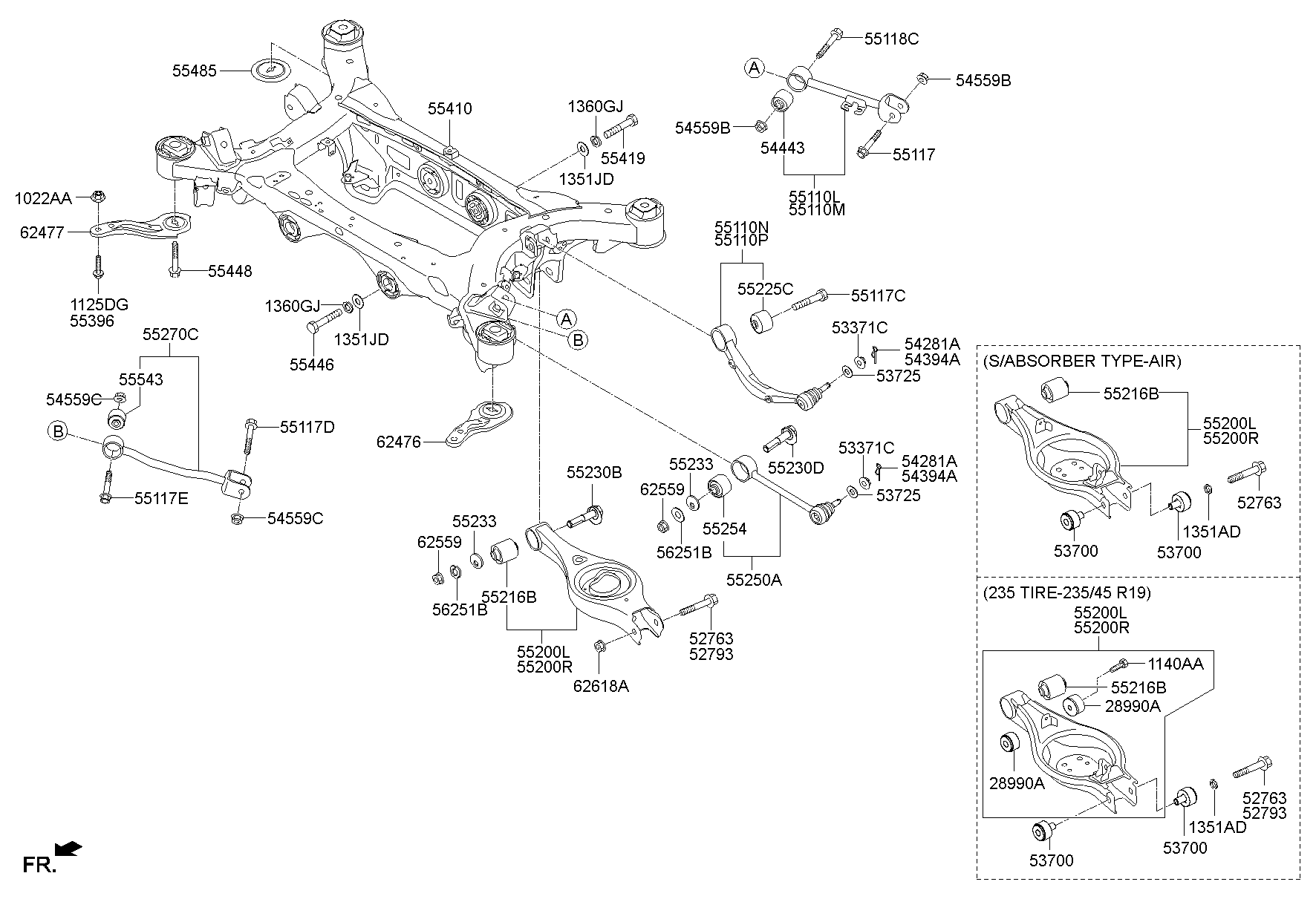 Rear Suspension Arm & Cross Member