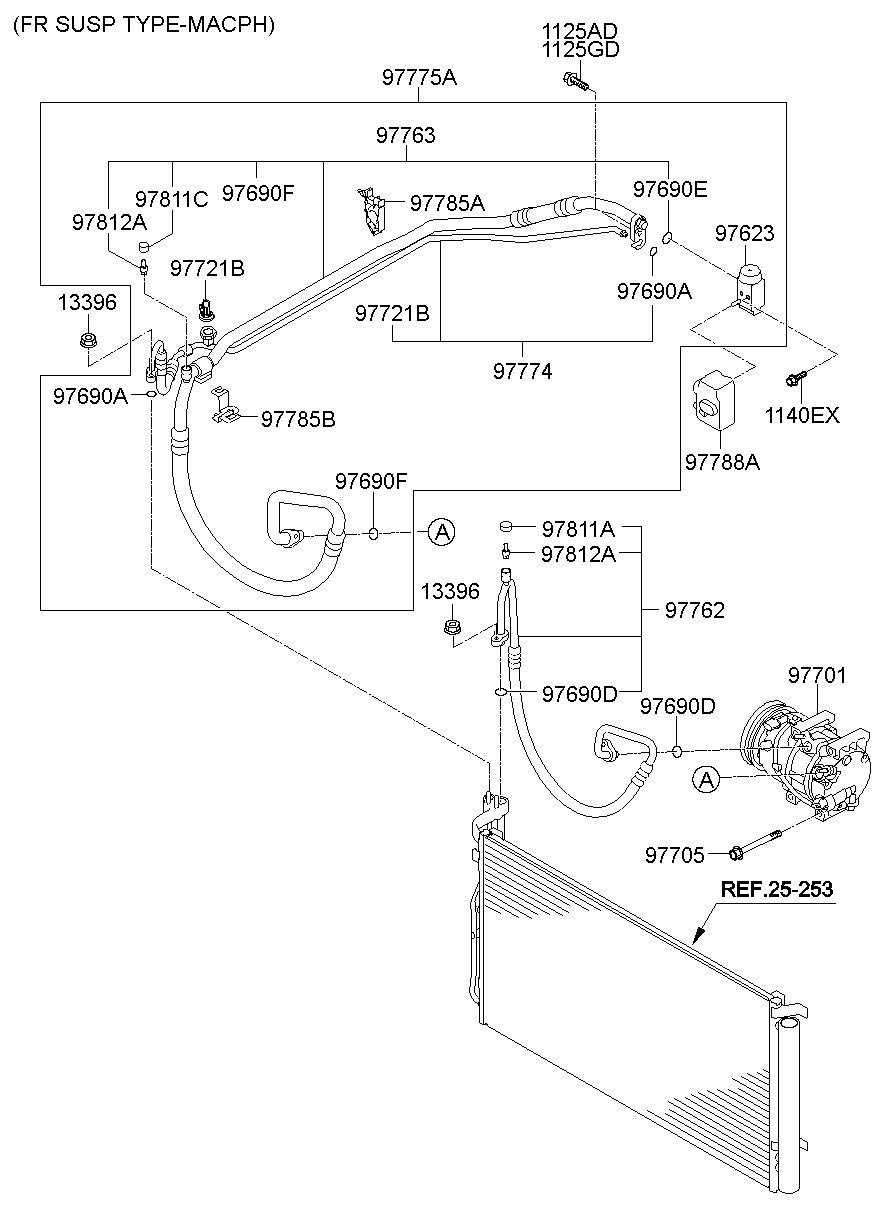 Aircon System Cooler Line