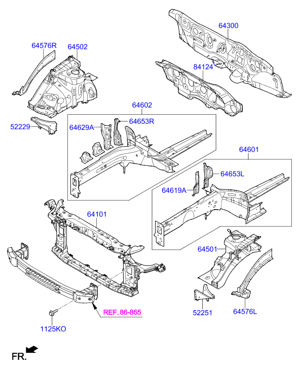 Fender Apron Radiator Support Panel
