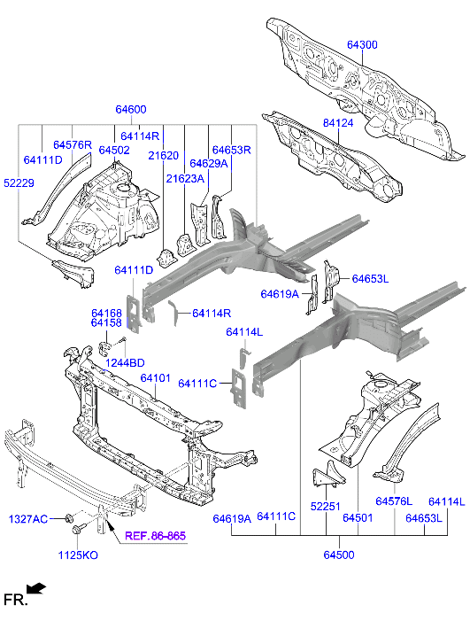 Fender Apron Radiator Support Panel