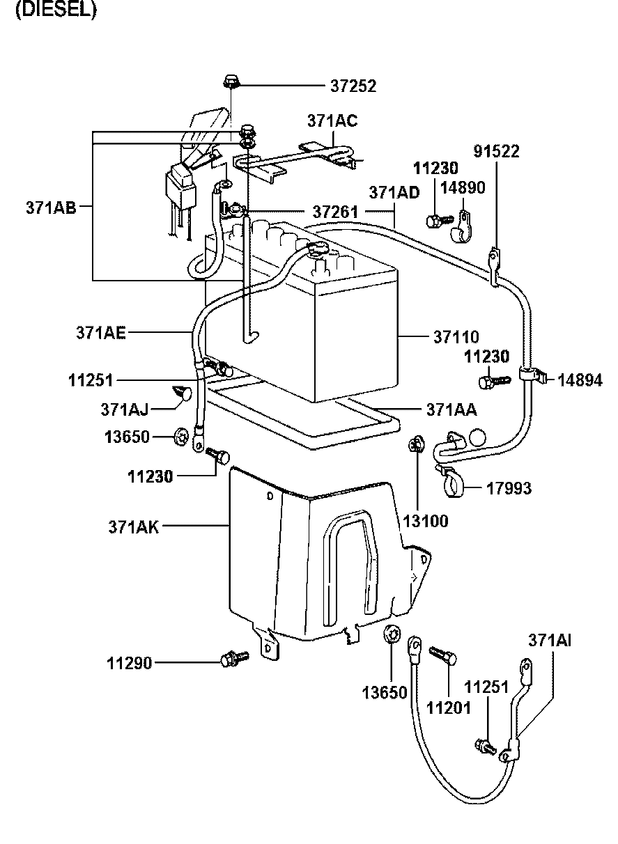 Battery Cable & Bracket